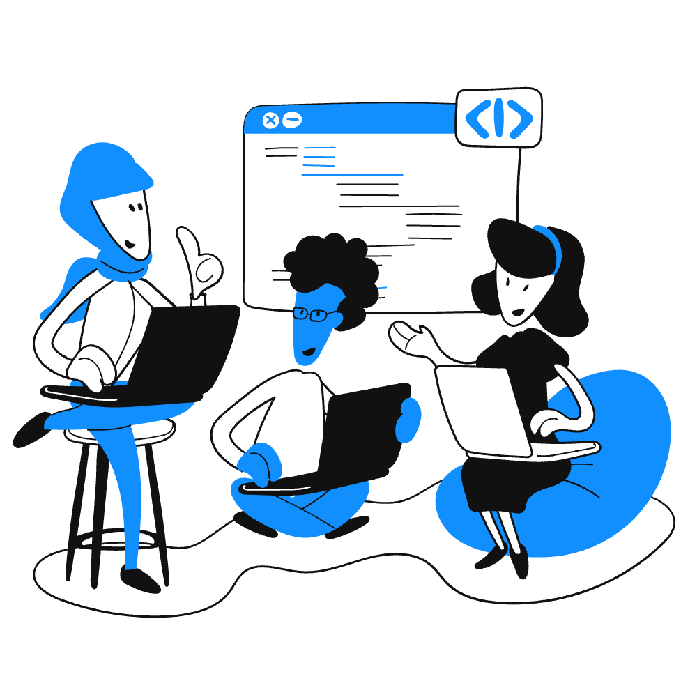 Equipo desarrollando tecnología