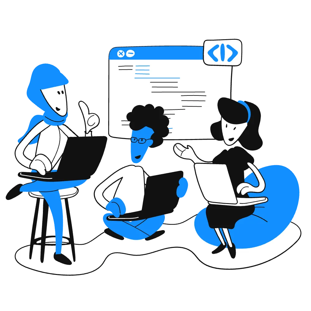 Equipo desarrollando tecnología